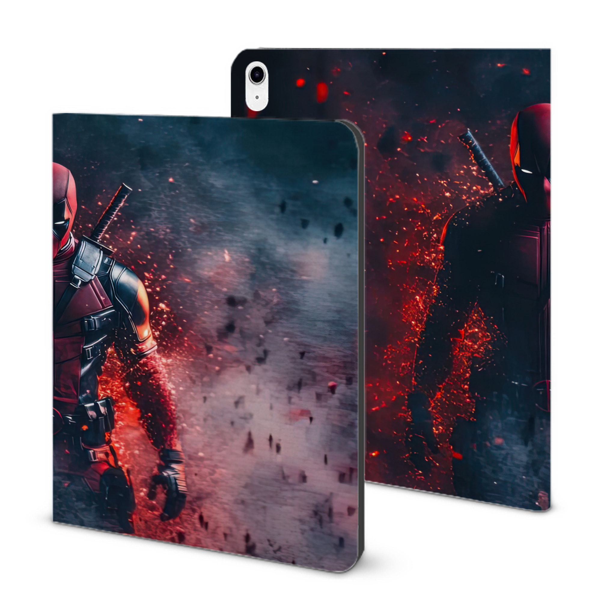 （画像用） Deadpool デッドプール IPad ケース ブック型 PUレザー TPU 耐衝撃 軽量 薄型 ペン収納なし 全面保護 IPad 各モデル対応